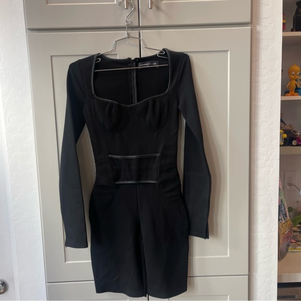 Maniere De Voir Black Long Sleeve Structured Jumpsuit
